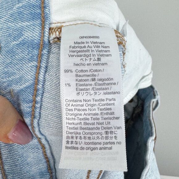 MADEWELL | The High-Rise Slim Crop Boyjean in Light Blue Denim Women’s Size 25/0 - Picture 9 of 9